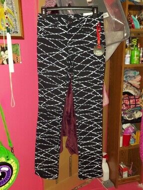 Nwt Hell Bunny barbed wire on black skinny jeans